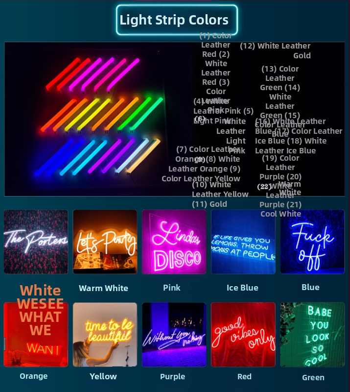 LED modeliavimo dekoratyvinė lemputė su lankstiu neon stiliumi, E14 lizdas, 220V, IP68, reguliuojamas šviesos intensyvumas