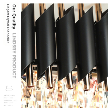 Кристален полилей, стил светъл лукс, LED светлина, корпус от желязо, обхват на осветление 15–30㎡