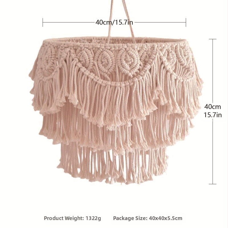 Κυκλικός αβαζούρ με φούντες, ύφασμα, μοντέλο 2021, πάχος 2, δυνατότητα προσαρμογής