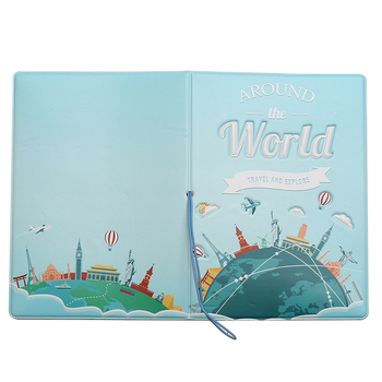 Pasų ir bilietų laikiklis — PVC medžiaga, 1 sulankstymas, vidinė sintetinės odos įdėklas, miesto paprastas stilius