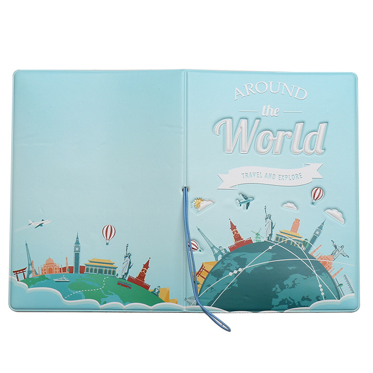 Pasų ir bilietų laikiklis — PVC medžiaga, 1 sulankstymas, vidinė sintetinės odos įdėklas, miesto paprastas stilius