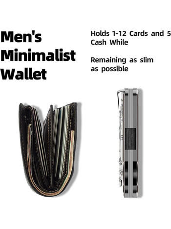 Aliuminio lydinio kortelių laikiklis su RFID apsauga, ultra plonas dizainas, vieno tono spalva, universalus