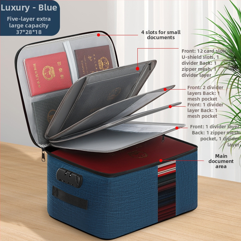 Pases un sertifikātu organizators, modeļa CX-003A-16, Oxford audums, uzglabāšanas funkcija, piemērots mājas uzglabāšanai