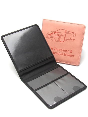 PU vadītāja apliecības un pases turētājs, Brown Mouse zīmols, vienkāršs raksts, biznesa pārvietošanās stils