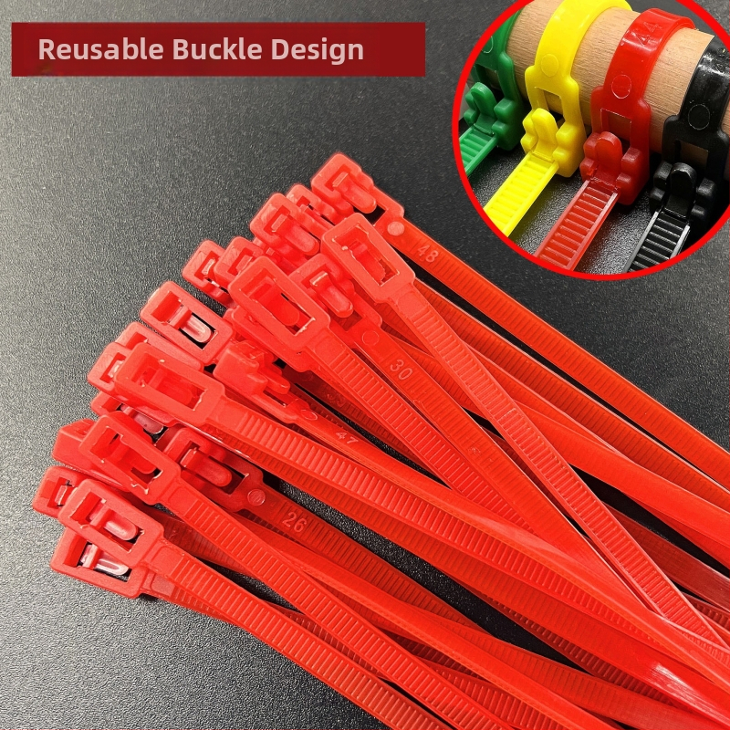 Нейлонова кабелна стяжка със сваляем заключващ механизъм — индустриален клас; дебелина 0.45 мм; ширина 3.6–4.8 мм; персонализиране на обработката; лицензиран частен етикет