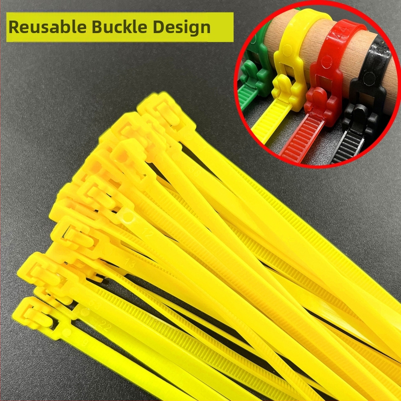 Нейлонова кабелна стяжка със сваляем заключващ механизъм — индустриален клас; дебелина 0.45 мм; ширина 3.6–4.8 мм; персонализиране на обработката; лицензиран частен етикет