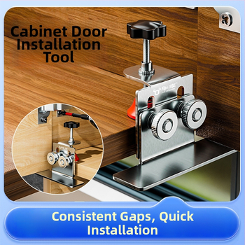Τοποθετητής πόρτας ντουλάπας - ρυθμιζόμενος, ανοξείδωτος χάλυβας, πολυλειτουργικό εργαλείο ξυλουργικής