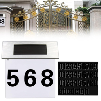 Ηλιακό LED εξωτερικό τοίχο φωτιστικό από ανοξείδωτο ατσάλι, τετράγωνος σχεδιασμός, μοντέλο BS21641, λειτουργία 6–12 ωρών