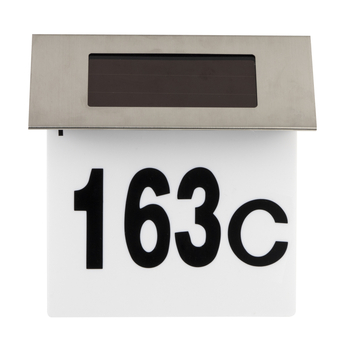 Ηλιακό LED εξωτερικό τοίχο φωτιστικό από ανοξείδωτο ατσάλι, τετράγωνος σχεδιασμός, μοντέλο BS21641, λειτουργία 6–12 ωρών