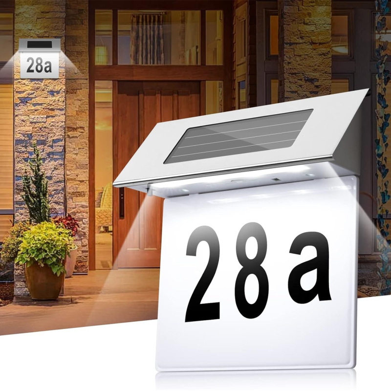 Solarsko LED vanjsko zidno svjetlo od nehrđajućeg čelika, kvadratni dizajn, model BS21641, vrijeme svjetljenja 6–12 sati