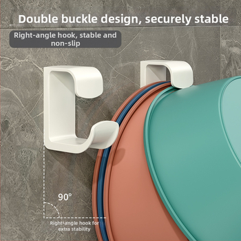 Ράφι αποθήκευσης νιπτήρα – χωρίς τρύπες, τοποθέτηση με αναρρόφηση στον τοίχο, 1 επίπεδο, πλαστικός οργανωτής μπάνιου/κουζίνας