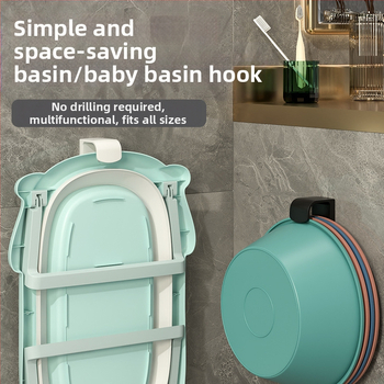 Ράφι αποθήκευσης νιπτήρα – χωρίς τρύπες, τοποθέτηση με αναρρόφηση στον τοίχο, 1 επίπεδο, πλαστικός οργανωτής μπάνιου/κουζίνας