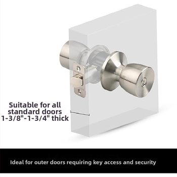 Medinių vidaus durų spyna, nerūdijančio plieno, sferinis dizainas, žemas triukšmas, modelis 03.