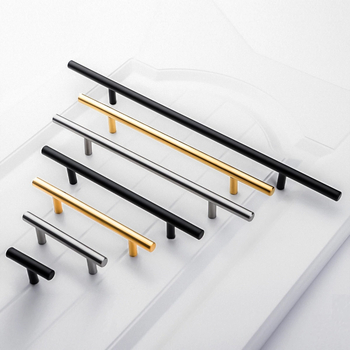 Χειρολαβή για ντουλάπες και έπιπλα, Τ-σχήματος, από ανοξείδωτο ατσάλι, βουρτσισμένο φινίρισμα, μοντέλο DSF-DK