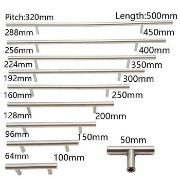 Χειρολαβή για ντουλάπες και έπιπλα, Τ-σχήματος, από ανοξείδωτο ατσάλι, βουρτσισμένο φινίρισμα, μοντέλο DSF-DK