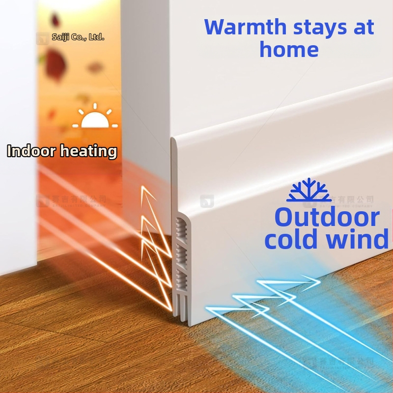 Долен уплътнител за врата със зъби, три отвора, стопер за врата, против изтичане на въздуха, звукоизолиращ, блокиращ светлина (Марка Saji; Модел 01; Клас 01)