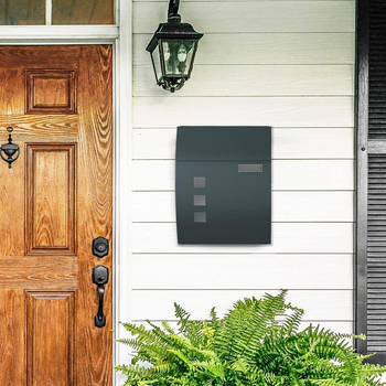 Εξωτερική τοίχου κλειδωνόμενη θήκη ταχυδρομείου με παράθυρο παρατήρησης, από γαλβανισμένο χάλυβα, κατάλληλη για γράμματα και εφημερίδες, εύκολη εγκατάσταση