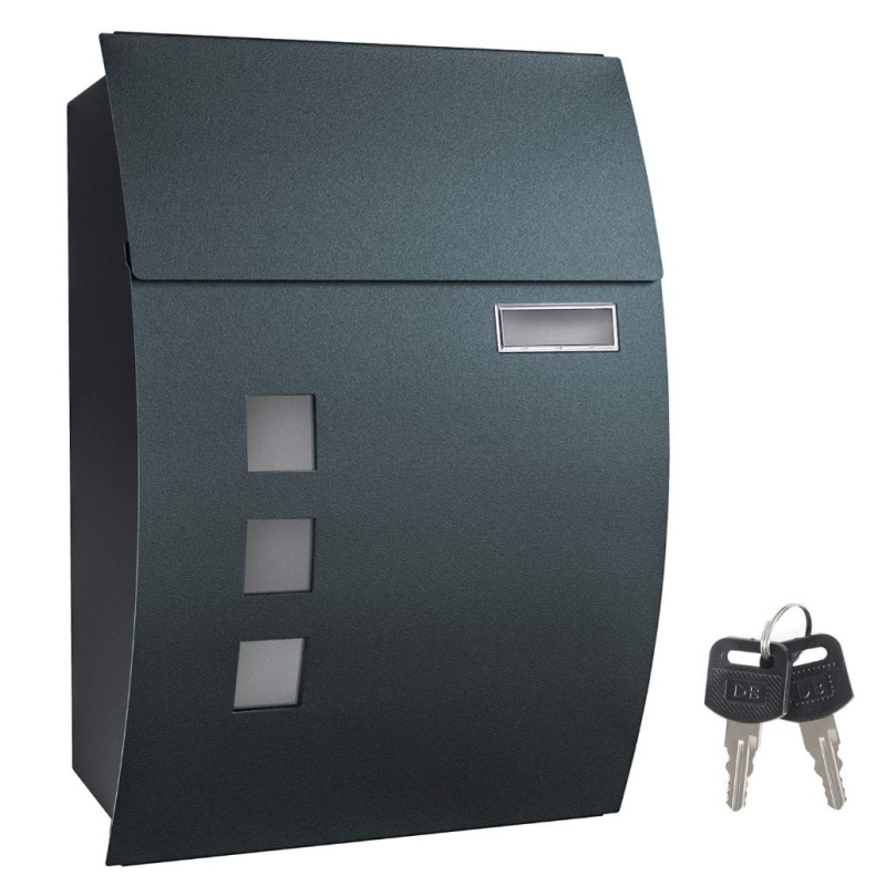 Εξωτερική τοίχου κλειδωνόμενη θήκη ταχυδρομείου με παράθυρο παρατήρησης, από γαλβανισμένο χάλυβα, κατάλληλη για γράμματα και εφημερίδες, εύκολη εγκατάσταση