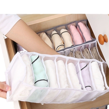 Κουτί αποθήκευσης εσωρούχων με συρτάρι — σετ 3 τεμαχίων, με διαχωριστικά, 18 L χωρητικότητα, υλικό: νάιλον οξφόρντ, κατάλληλο για εσώρουχα, κάλτσες και σουτιέν