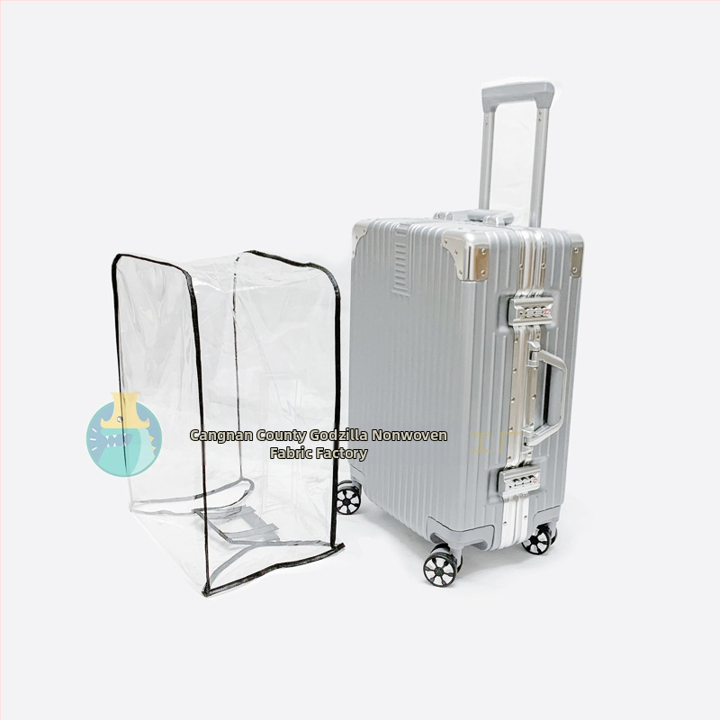 PVC priehľadný obal na kufor 36–55L, vodotesný, odolný voči opotrebovaniu, proti krádeži