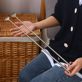 Teleskopinis nugaros įrankis iš nerūdijančio plieno — reguliuojamas ilgis, metalinė konstrukcija, šukavimo funkcija