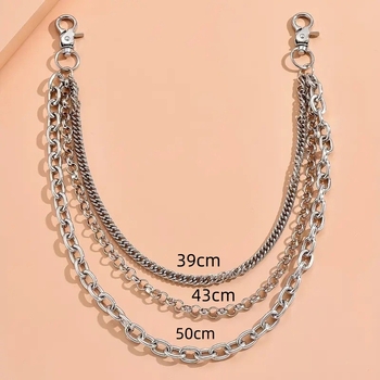 Ζώνη μέσης μεταλλική, πολυεπίπεδη χοντρή κατασκευή, προσαρμόσιμη, μήκος κάτω από 60 εκ.