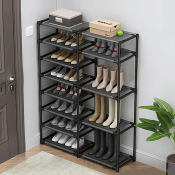 Ντουλάπι αποθήκευσης παπουτσιών – Πλαστικό, 8 επιπέδων, χώρος εισόδου, Μοντέλο 87 Long, Σύγχρονο μινιμαλιστικό σχέδιο