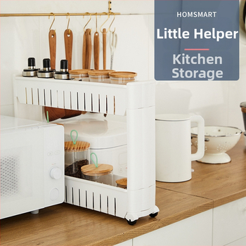 Τέσσερα επίπεδα PP ράφι αποθήκευσης σε γωνία κουζίνας/μπάνιου – αναδιπλούμενο, φορητό, χωρίς εγκατάσταση, χωρίς τρύπες