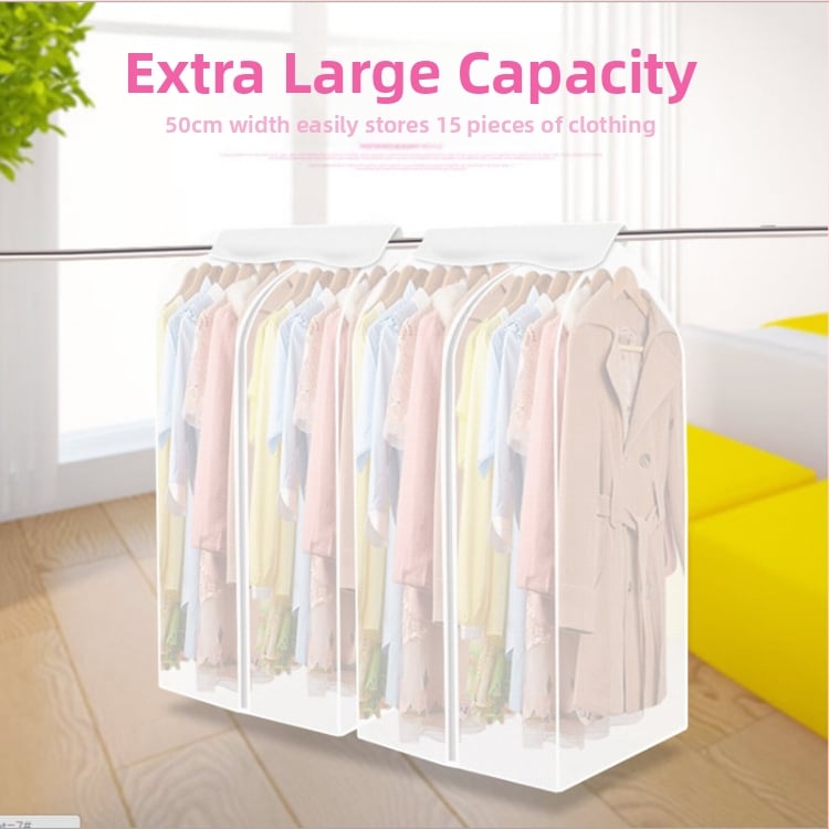 PEVA drabužių dulkių gaubtas, kūrybingas stilius, skirtas drabužių saugojimui miegamajame