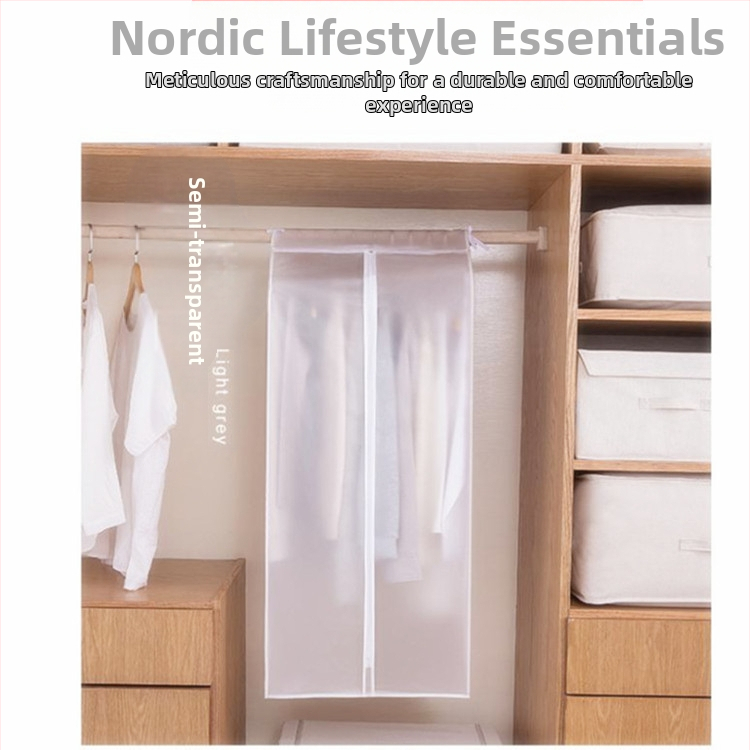 PEVA калъф за дрехи против прах, креативен стил, за съхранение на дрехи в спалнята