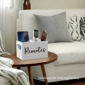 Ξύλινο κουτί αποθήκευσης με διαμερίσματα για τηλεχειριστήρια και μικροαντικείμενα – ανοιχτό πάνω μέρος, σαλόνι/υπνοδωμάτιο, 1 L