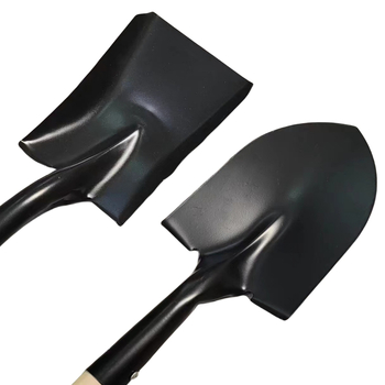 Didelis paplūdimių kastuvas smėliui ir sniegui, metalas ir medis, 68 cm ilgio