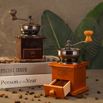 Rankinis kavos pupelių malūnėlis - retro stiliaus, nešiojamas, 2013 m. rudens leidimas