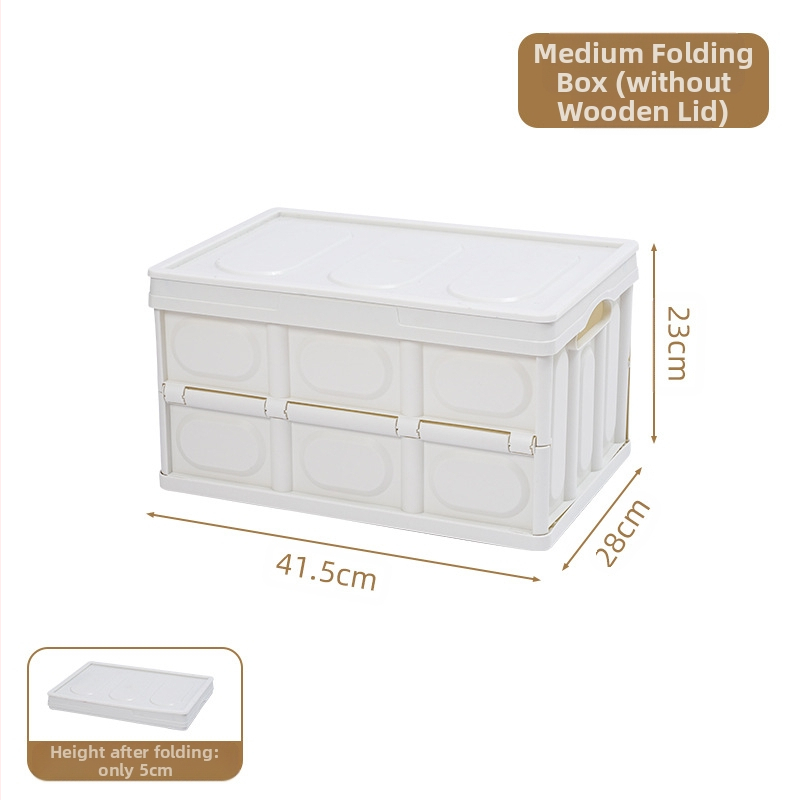 Sulankstoma lauko laikymo dėžė automobilių stovyklavimui - ABS + medinė plokštė, pledės raštas, dulkių nepralaidi