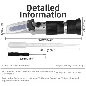 QST EXPRESS prizmės refraktometras ureos tirinio koncentracijai automobilių antifrize, modelis Urea solution concentration detector