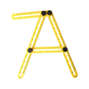 Haoyun Technology ABS пластмасова сгъваема измервателна линейка, многофункционална, четири сгъвания и измерване под различни ъгли