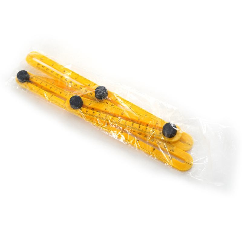 Haoyun Technology ABS пластмасова сгъваема измервателна линейка, многофункционална, четири сгъвания и измерване под различни ъгли