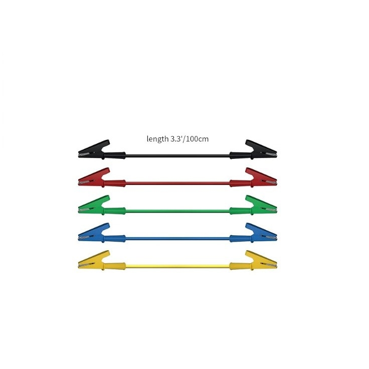 15A тестов проводник със изолирана щипка, мултиметър щепсел, банонов щепсел, крокодилска щипка, чист меден проводник