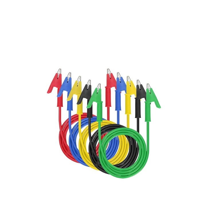 15A тестов проводник със изолирана щипка, мултиметър щепсел, банонов щепсел, крокодилска щипка, чист меден проводник