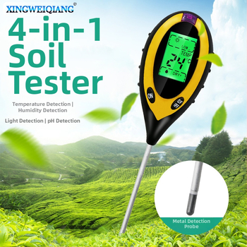 4-σε-1 ηλεκτρονικός μετρητής εδάφους με μετρητή pH, μετρητή φωτισμού και μετρητή θερμοκρασίας και υγρασίας, πλαστικό σώμα — Xing Weiqiang