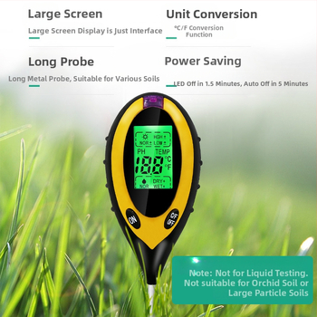 4-σε-1 ηλεκτρονικός μετρητής εδάφους με μετρητή pH, μετρητή φωτισμού και μετρητή θερμοκρασίας και υγρασίας, πλαστικό σώμα — Xing Weiqiang