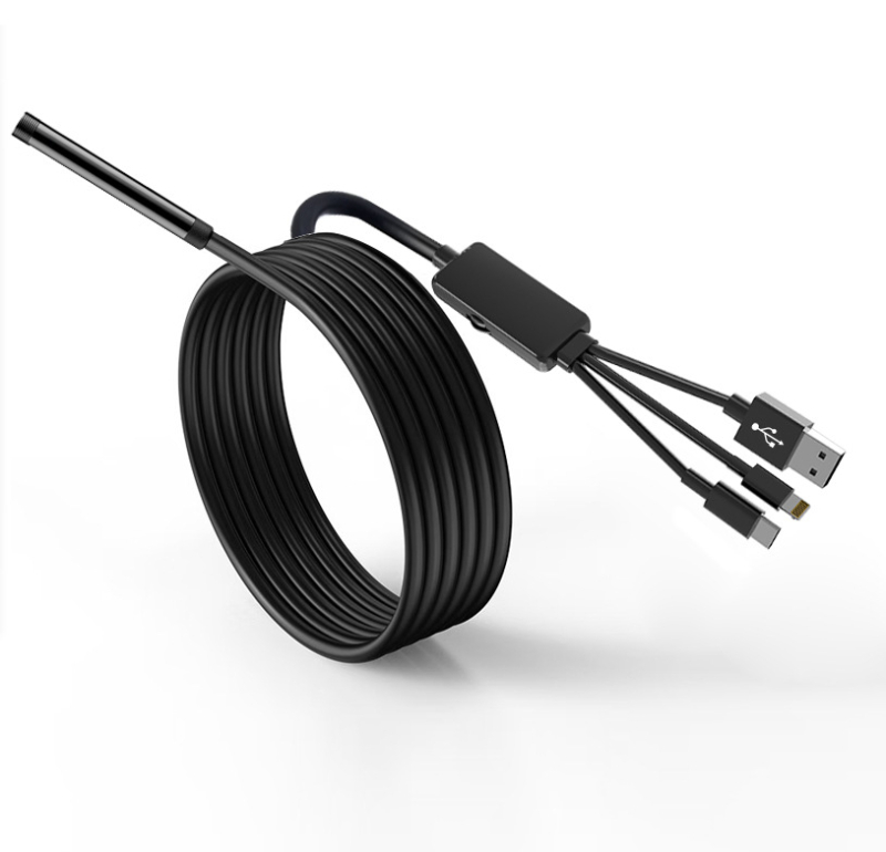 Pramoninis endoskopas su dviem objektyvais, tris viename; NK-5001Pro; IP68 atsparus vandeniui; zondo skersmuo 5.5/8.0 mm; darbinis ilgis 1000/2000/3000/5000 mm; 2.0 MP