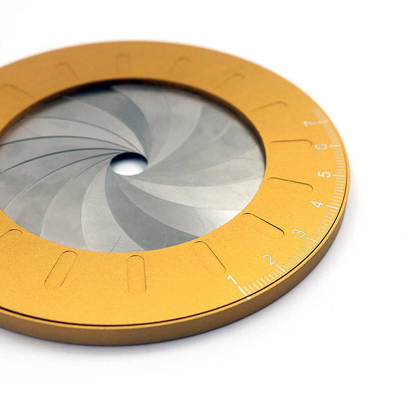 Nerūsējošā tērauda apaļais zīmēšanas lineāls, rotējošs un regulējams, ar logotipa drukas iespēju un pielāgošanu