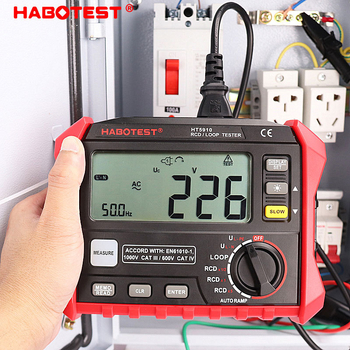 Huabo HT5910 ψηφιακός μετρητής διαρροής ρεύματος σε κύκλωμα διακόπτη με αντίσταση βρόχου, για επαγγελματική χρήση, κινεζική προέλευση, δυνατότητα ιδιωτικής ετικέτας