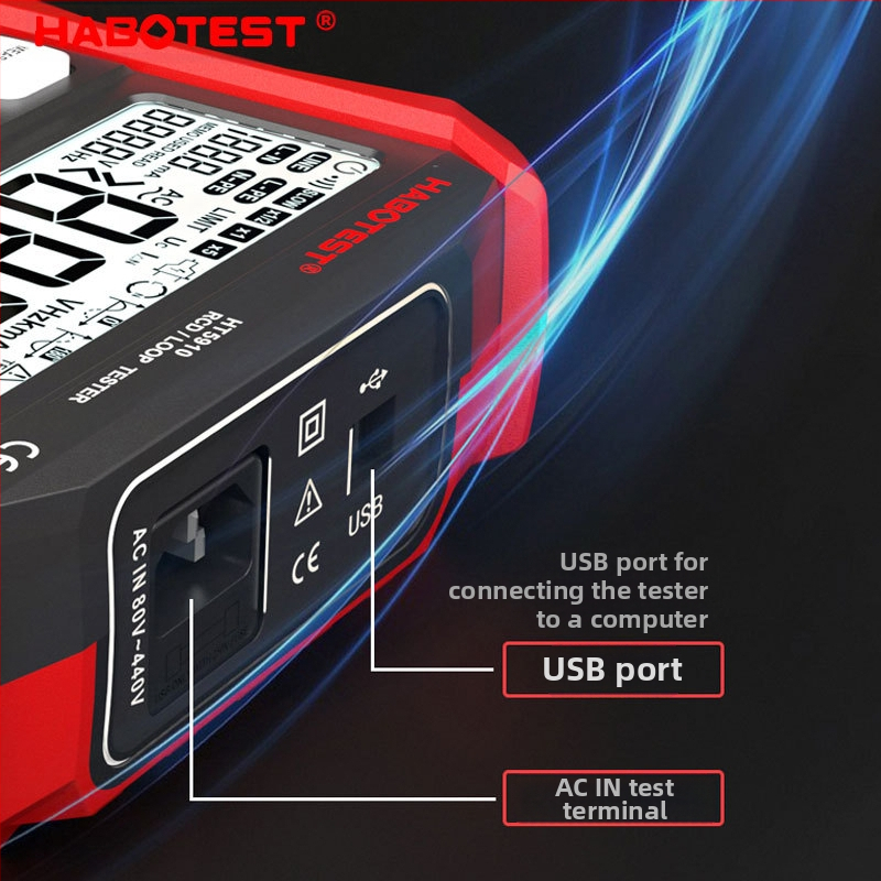 Huabo HT5910 цифров тестер за утечен ток и съпротивление на веригата, професионална употреба, китайски произход, възможно частно етикетиране