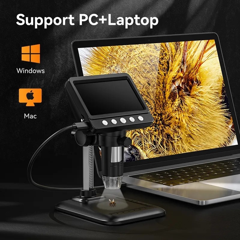 Skaitmeninis mikroskopas su HD kamera, vaizdo mikroskopas, 1000× didinimas, skirtas elektronikai remontuoti