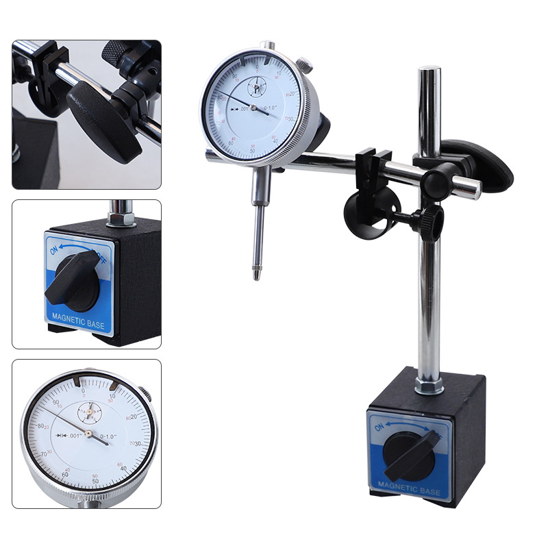 Στήριγμα Δείκτη Διαμέτρου με Μαγνητική Βάση, Λεπτή Ρύθμιση, Διαδρομή 0–1 ίντσες, Αντι-Κρούση, Μηχανικό