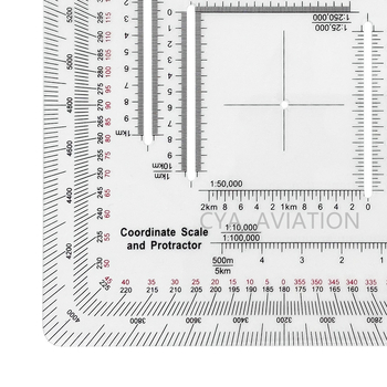 CYA MP-5 kvadratinė karinė kartografinė liniuotė, plastikinė, centimetro