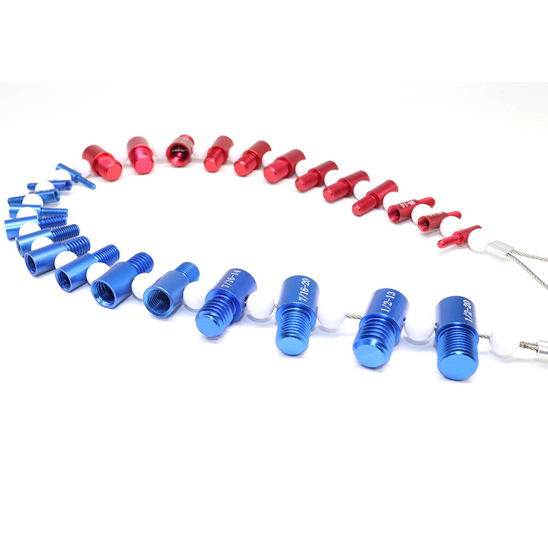 Комплект измервателни калибри за винтове и гайки, 44 части, проверка на резбата на болтове, метрично и империално измерване