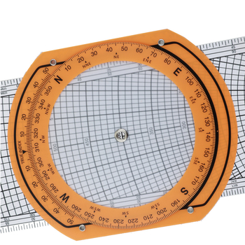 Πλαστικός χάρακας πτήσης για εκπαίδευση στην πολιτική αεροπορία, με περιστρεφόμενη πλατφόρμα μέτρησης κατεύθυνσης — εργαλείο για στρατιωτικούς πιλότους